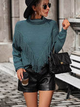 Load image into Gallery viewer, Fringe Turtleneck Sweater