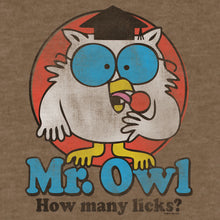 Load image into Gallery viewer, Mr. Owl How Many Licks? T-Shirt - Brown