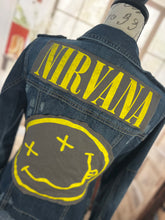 Load image into Gallery viewer, Upcycled Denim Jacket Nirvana