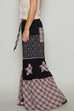 Load image into Gallery viewer, POL Drawstring Star Patch Contrast Wide Leg Pants