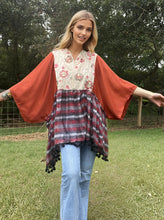 Load image into Gallery viewer, Upcycled Embroidery Top, fits 2x and under…