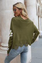 Load image into Gallery viewer, Celestial Blossom Distressed Sweater