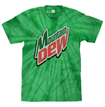 Load image into Gallery viewer, Mountain Dew Logo Tie Dye T-Shirt - Spider Kelly