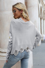 Load image into Gallery viewer, Celestial Blossom Distressed Sweater
