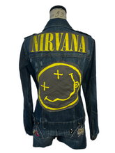 Load image into Gallery viewer, Upcycled Denim Jacket Nirvana