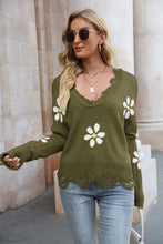 Load image into Gallery viewer, Celestial Blossom Distressed Sweater