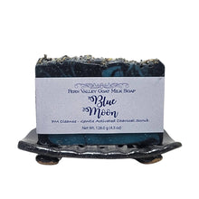Load image into Gallery viewer, Natural Goat Milk Soap | Charcoal Exfoliating Scrub | Blue Moon PM Cleanse