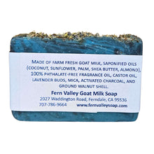 Load image into Gallery viewer, Natural Goat Milk Soap | Charcoal Exfoliating Scrub | Blue Moon PM Cleanse
