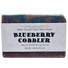 Load image into Gallery viewer, Natural Goat Milk Soap | Exfoliating Scrub | Blueberry Cobbler