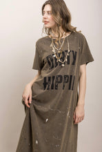 Load image into Gallery viewer, Dirty Hippie Paint Splash Long T-Shirt Dress