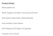 Load image into Gallery viewer, Support Live Music Tee