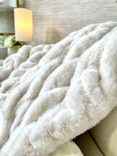 Load image into Gallery viewer, Ivory Faux Fur Blanket - Large: 60"x72"