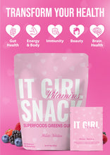 Load image into Gallery viewer, It Girl Snack - Superfoods Greens Gummies in Pink Starburst Flavor