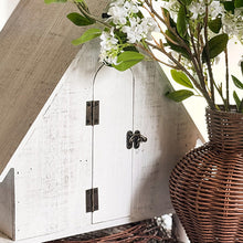 Load image into Gallery viewer, Distressed White Wood Functional Bird House | Outdoor Rated