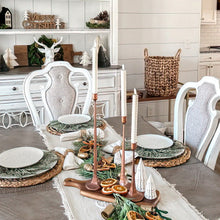 Load image into Gallery viewer, Copper Finish Cast Iron Taper Candle Holders, Set of Three