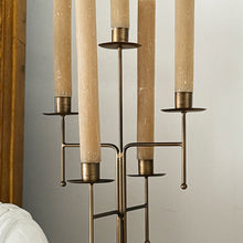 Load image into Gallery viewer, Freestanding Antique Iron Candelabra, Set of Two