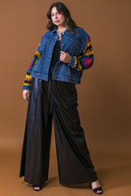 Load image into Gallery viewer, FESTIVAL WEAVE WASHED DENIM JACKET