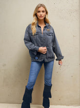 Load image into Gallery viewer, Def Leppard High 'n' Dry Patch Distressed Denim Jacket, Oversized Large