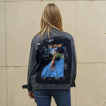 Load image into Gallery viewer, Def Leppard High 'n' Dry Patch Distressed Denim Jacket, Oversized Large
