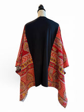 Load image into Gallery viewer, Butterfly Top “Flock of Seagulls Kantha Sleeve Poncho