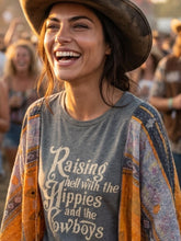 Load image into Gallery viewer, Butterfly Top “Hippies & Cowboys Kantha Sleeves Poncho