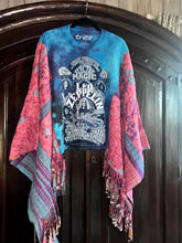 Load image into Gallery viewer, Butterfly Fringed Top “LED Zeppelin Kantha Sleeves Poncho