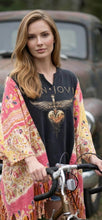 Load image into Gallery viewer, Butterfly Fringed Top “Bon Jovi Kantha Sleeves Poncho