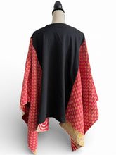 Load image into Gallery viewer, Butterfly Top “AC/DC Kantha Sleeve Poncho