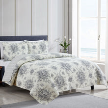 Load image into Gallery viewer, Toile Reversible Cotton Quilt Set