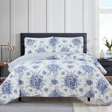 Load image into Gallery viewer, Toile Reversible Cotton Quilt Set