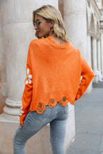 Load image into Gallery viewer, Celestial Blossom Distressed Sweater
