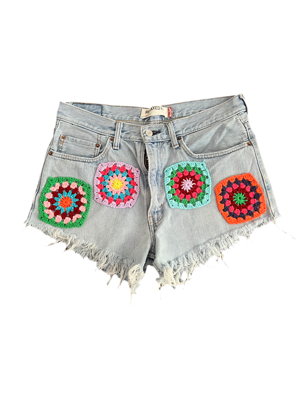 Upcycled Levi’s Short “Go Granny Go”