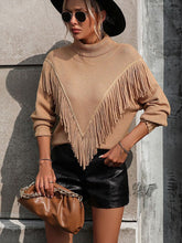 Load image into Gallery viewer, Fringe Turtleneck Sweater

