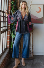 Load image into Gallery viewer, Vintage Embroidery Patch Velvet Top
