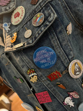 Load image into Gallery viewer, Upcycled “50” Pins Demin Jacket
