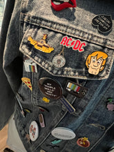 Load image into Gallery viewer, Upcycled “50” Pins Demin Jacket
