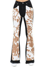 Load image into Gallery viewer, GJG Denim Rodeo Bell Bottom Jean Brown Cow Hide
