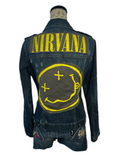 Load image into Gallery viewer, Upcycled Denim Jacket Nirvana
