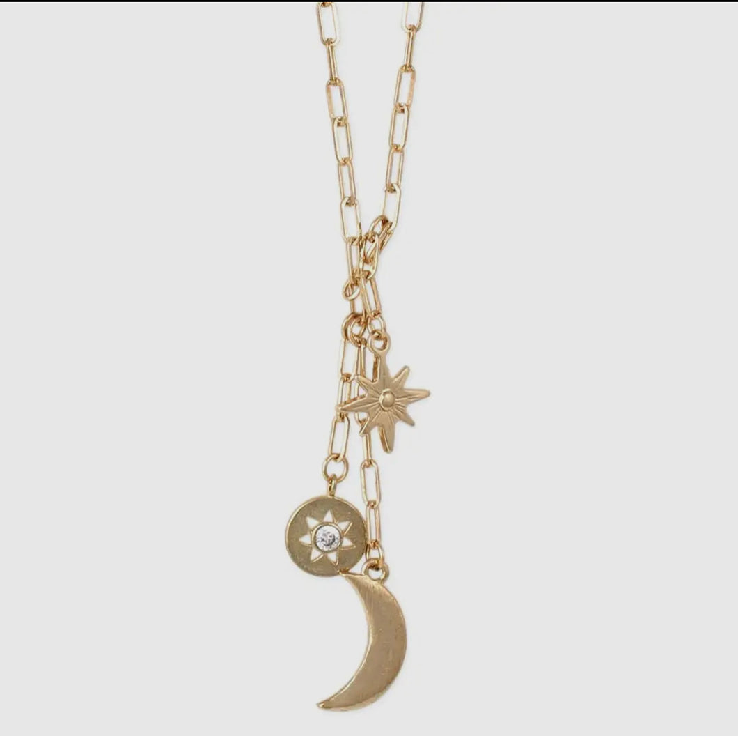 Celestial Charms Paper Clip Necklace