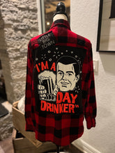 Load image into Gallery viewer, Upcycled Distressed Flannel Day Drinker
