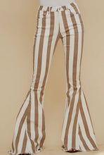 Load image into Gallery viewer, Taupe Striped Jeans
