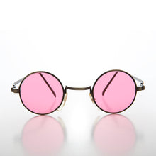 Load image into Gallery viewer, Small Round Tinted Lens Hippy Vintage Sunglasses - Chan
