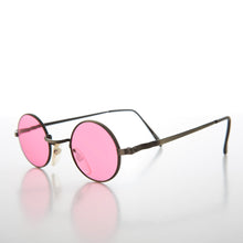 Load image into Gallery viewer, Small Round Tinted Lens Hippy Vintage Sunglasses - Chan
