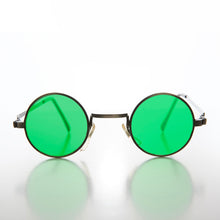 Load image into Gallery viewer, Small Round Tinted Lens Hippy Vintage Sunglasses - Chan
