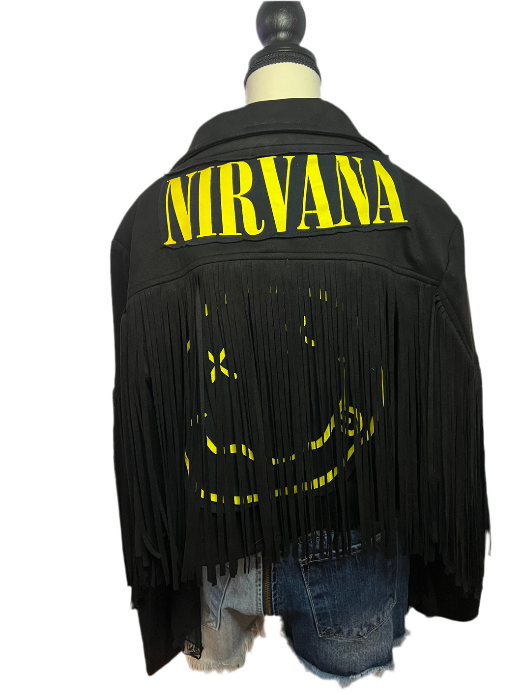 Repurposed Faux Suede Jacket Nirvana (Large)