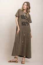Load image into Gallery viewer, Dirty Hippie Paint Splash Long T-Shirt Dress

