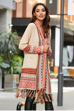 Load image into Gallery viewer, Bohemian Tassel Hem Open Front Cardigan
