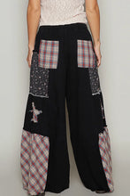 Load image into Gallery viewer, POL Drawstring Star Patch Contrast Wide Leg Pants
