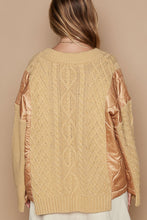 Load image into Gallery viewer, POL Quilting Patch Button Up Cable Knit Jacket
