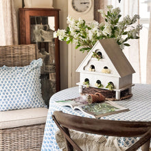 Load image into Gallery viewer, Distressed White Wood Functional Bird House | Outdoor Rated
